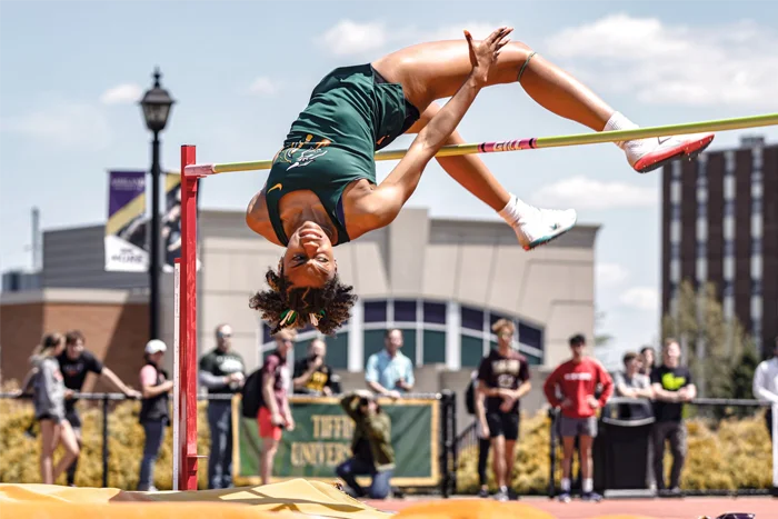 Tiffin Track high jump action shot